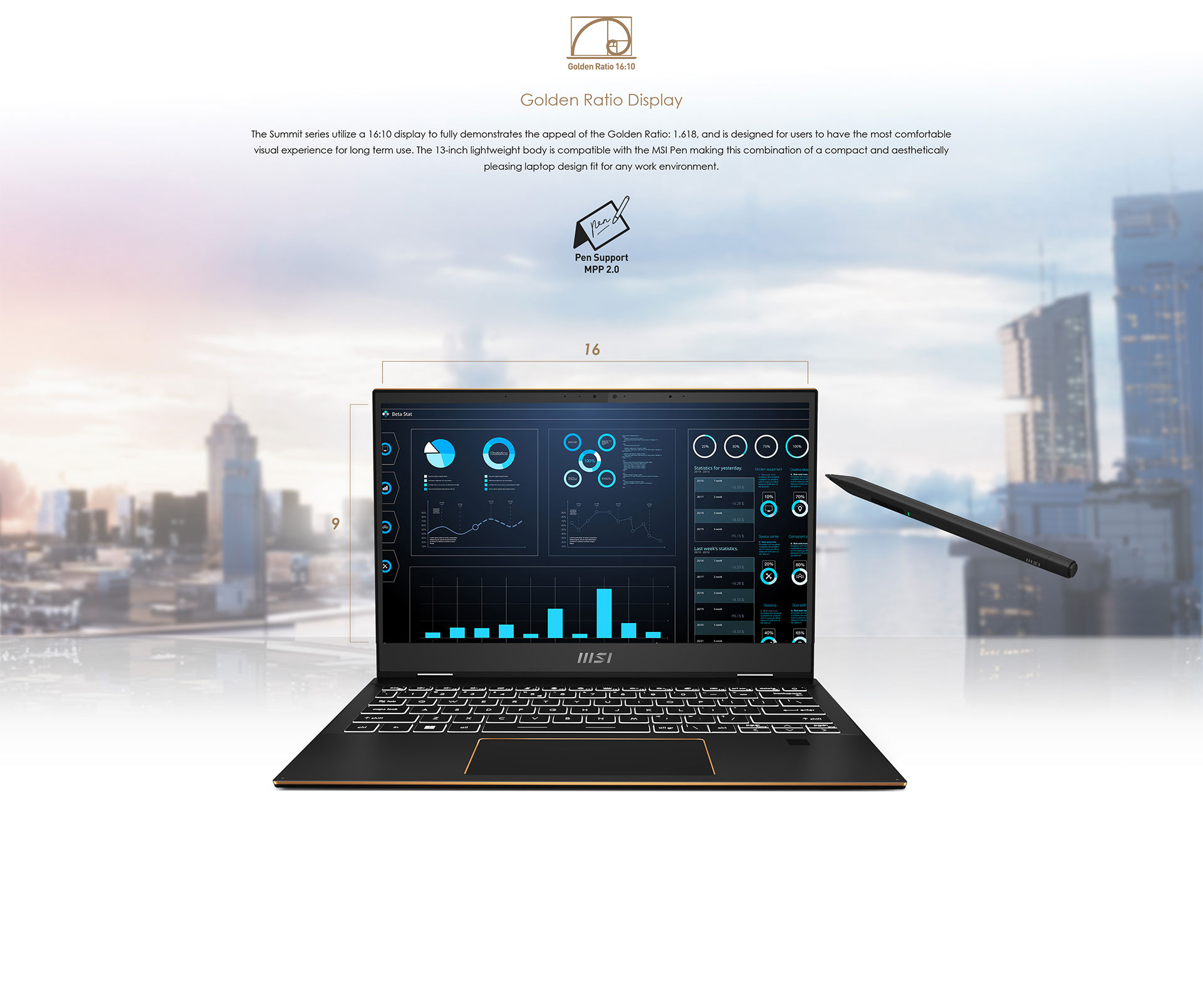 MSI Summit E13 Flip Evo 2in1 Touchscreen Laptop With Pen A13MT220US